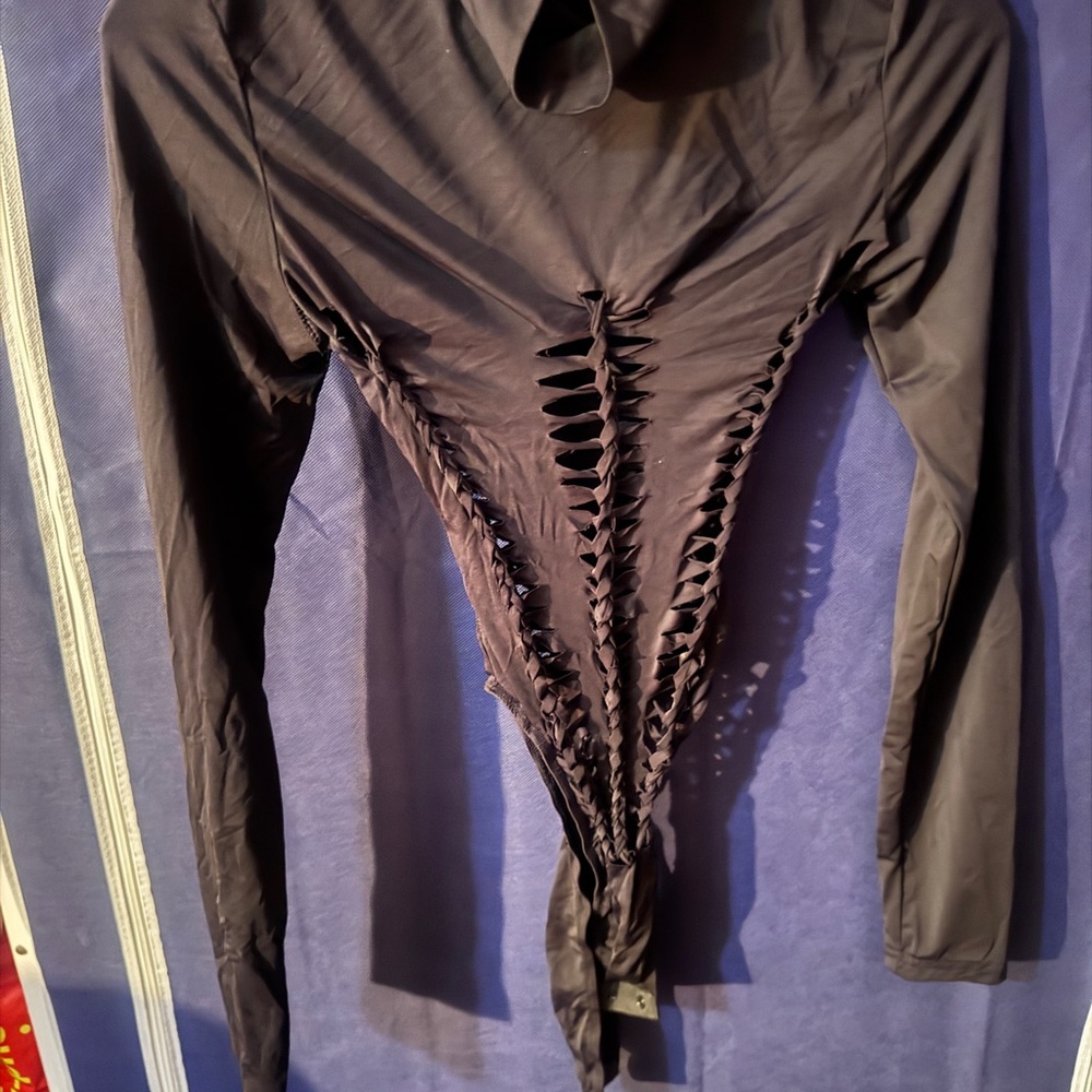 Black Ruched Button Down Shirt with Dress Collar
